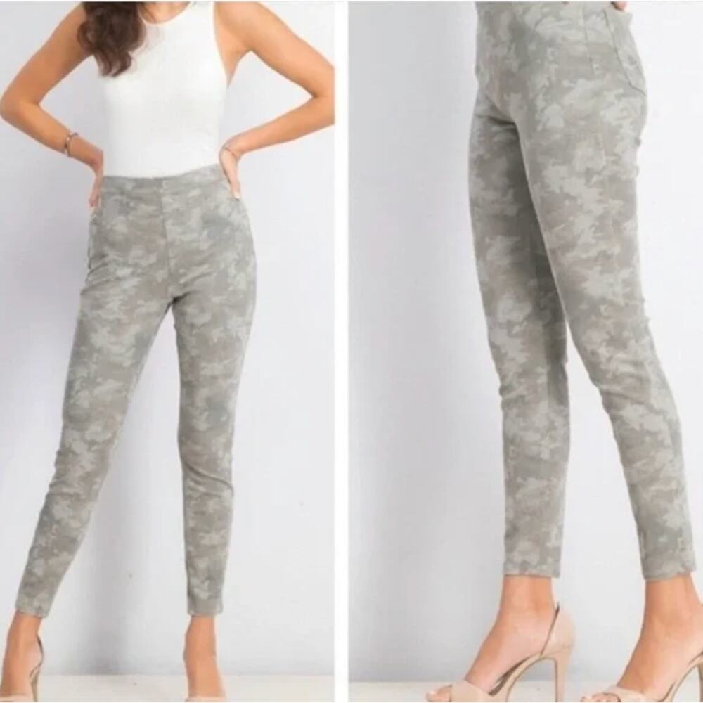 NWT Spanx Stone Washed Camouflage Pull-On Jean-ish Ankle Leggings Size XL